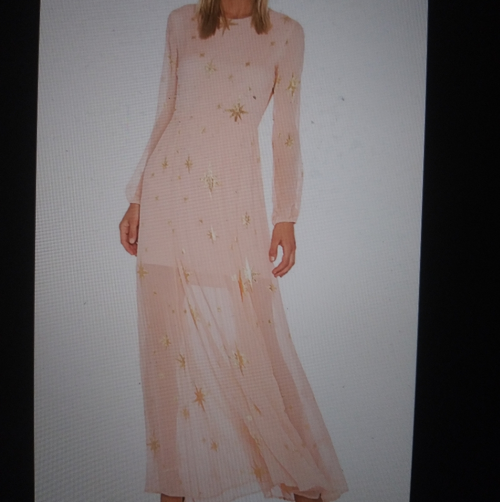 For Love and Lemons Gilded Star Maxi Dress XS